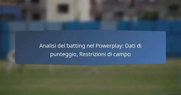 Analisi del batting nel Powerplay: Dati di punteggio, Restrizioni di campo