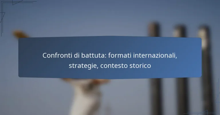 Confronti di battuta: formati internazionali, strategie, contesto storico