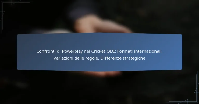 Confronti di Powerplay nel Cricket ODI: Formati internazionali, Variazioni delle regole, Differenze strategiche